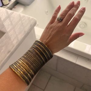 Gold cuff bracelet